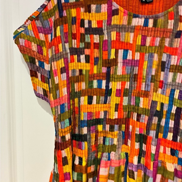 Neeru Kumar Colorful Geometric Pattern Midi Dress - Picture 2 of 4